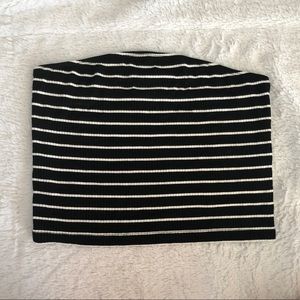Black and white tube top